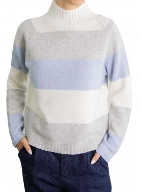 Maglione a righe collo alto